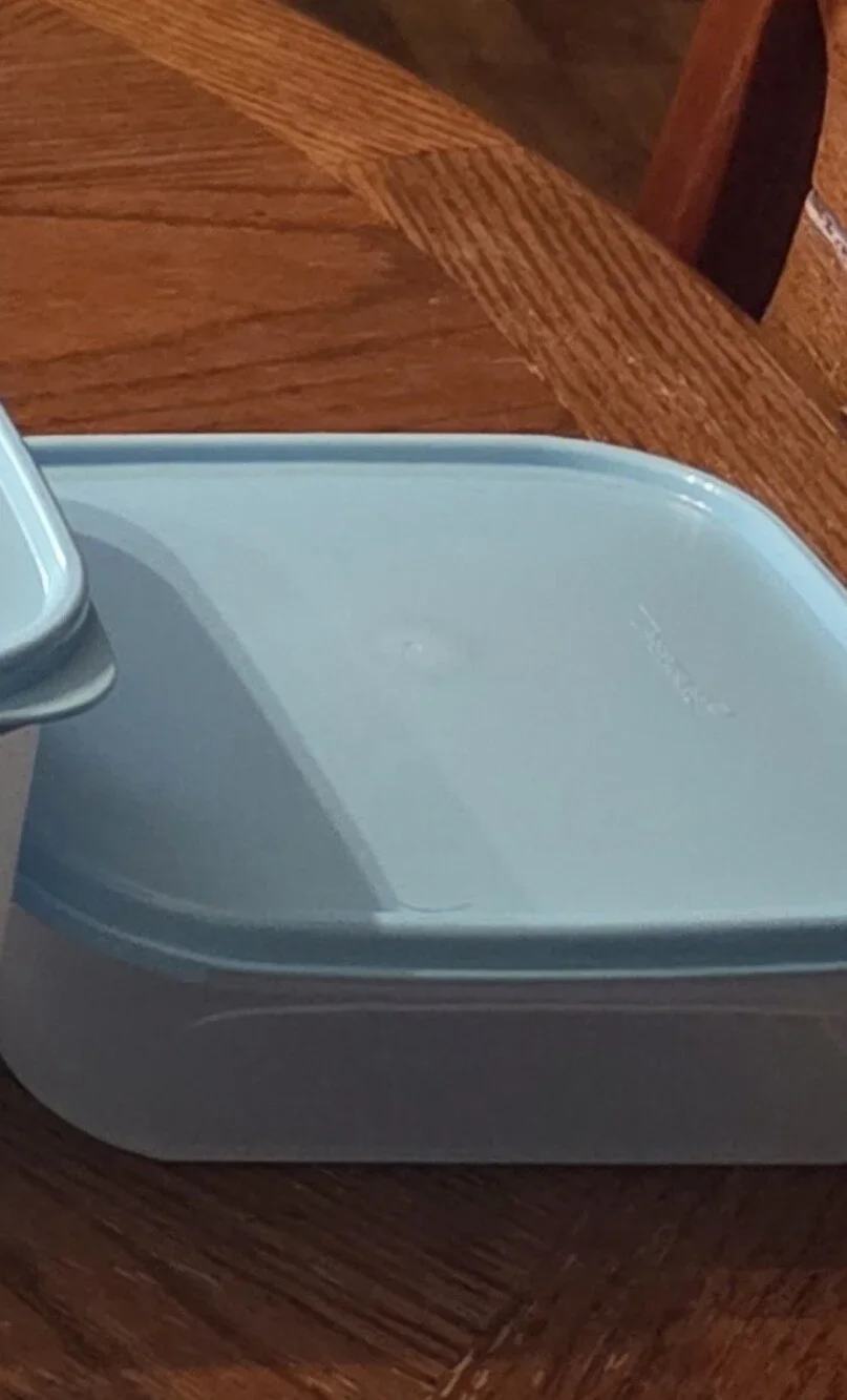 Tupperware Modular Mate Square Set/4 Serene Sky Seals NWT